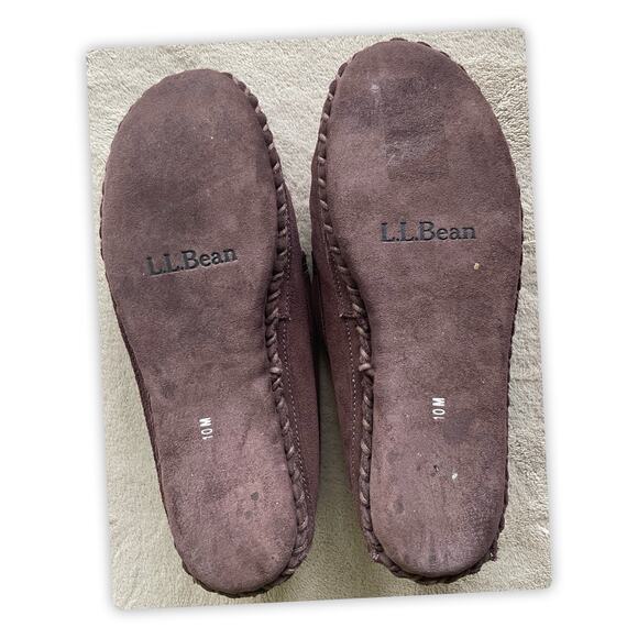 LL Bean Wicked Good Slippers Slip On Leather Moccasin Brown Shoes Men\'s Size 10M main image 4